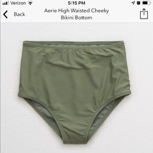Aerie High Rise Cheeky Swim Bottoms